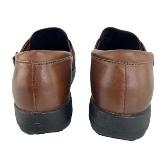 Abeo Closed Back Bella Clogs in Brown Leather - Picture 4 of 8